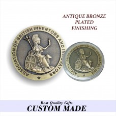 3D Antique bronze plated casting coin medal 